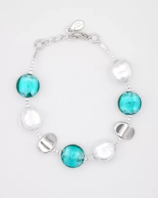 aqua perle bracelet top view