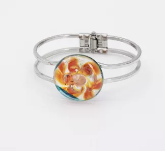 Colorful Murano glass spring bracelets, Murano glass discs