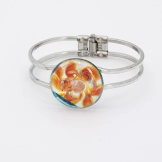 Colorful Murano glass spring bracelets, Murano glass discs
