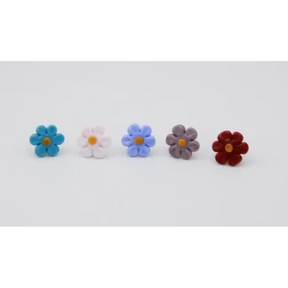 earrings in daisy shape in various colors