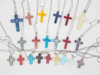 Murano glass cross pendants in variety of sizes and colors