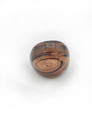 murano glass ring with copper swirls