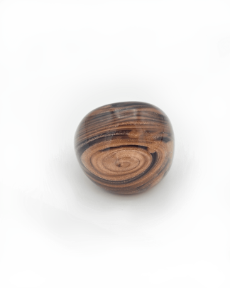 murano glass ring with copper swirls