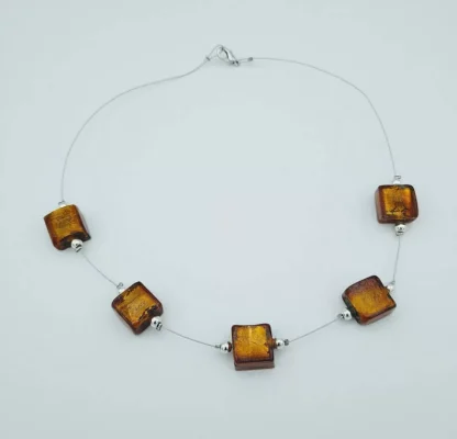 Angelo's Caramel Browns and Copper Sweet Necklace