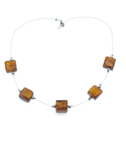 Angelo's Caramel Browns and Copper Sweet Necklace