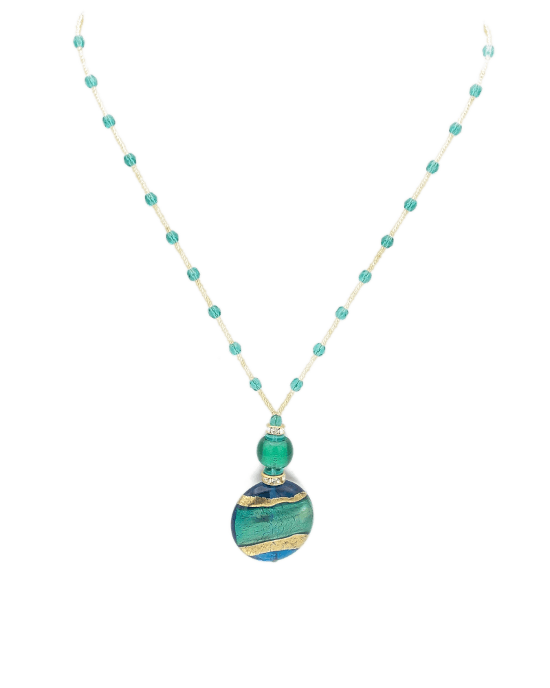 Murano glass necklaces | Necklaces Colored with gold and silver