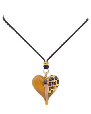 animal print Murano glass pendant