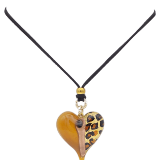 animal print Murano glass pendant