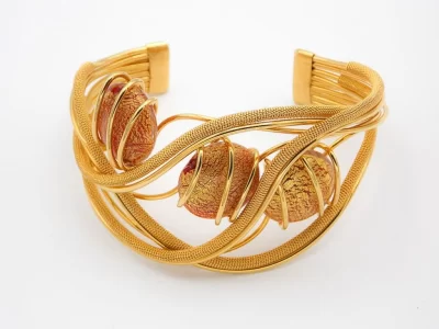 Golden Red Weave Bracelet Image