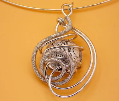 Swirling Silvers Pendent