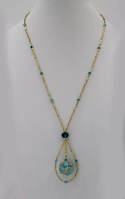 Blue Gold Garden Necklace Image