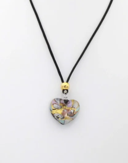 Gold and Pastel Heart Necklace