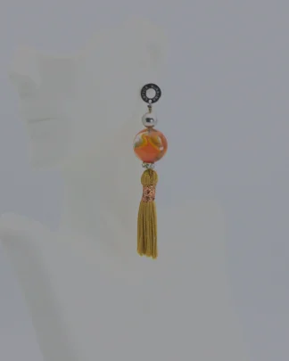 Dreamy Venice Murano glass earrings on beautiful model