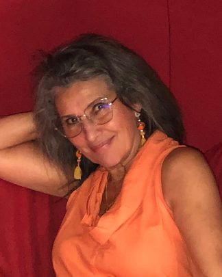 Dreamy Venice Murano glass earrings on beautiful model