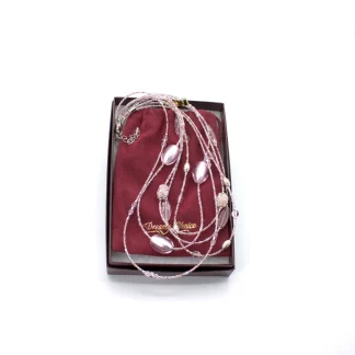 Pink Murano Lustrous Necklace Set