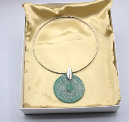 Green Galaxy Glass Pendant - Image 3