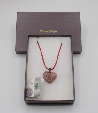 Red Swirl Heart Pendant - Image 3