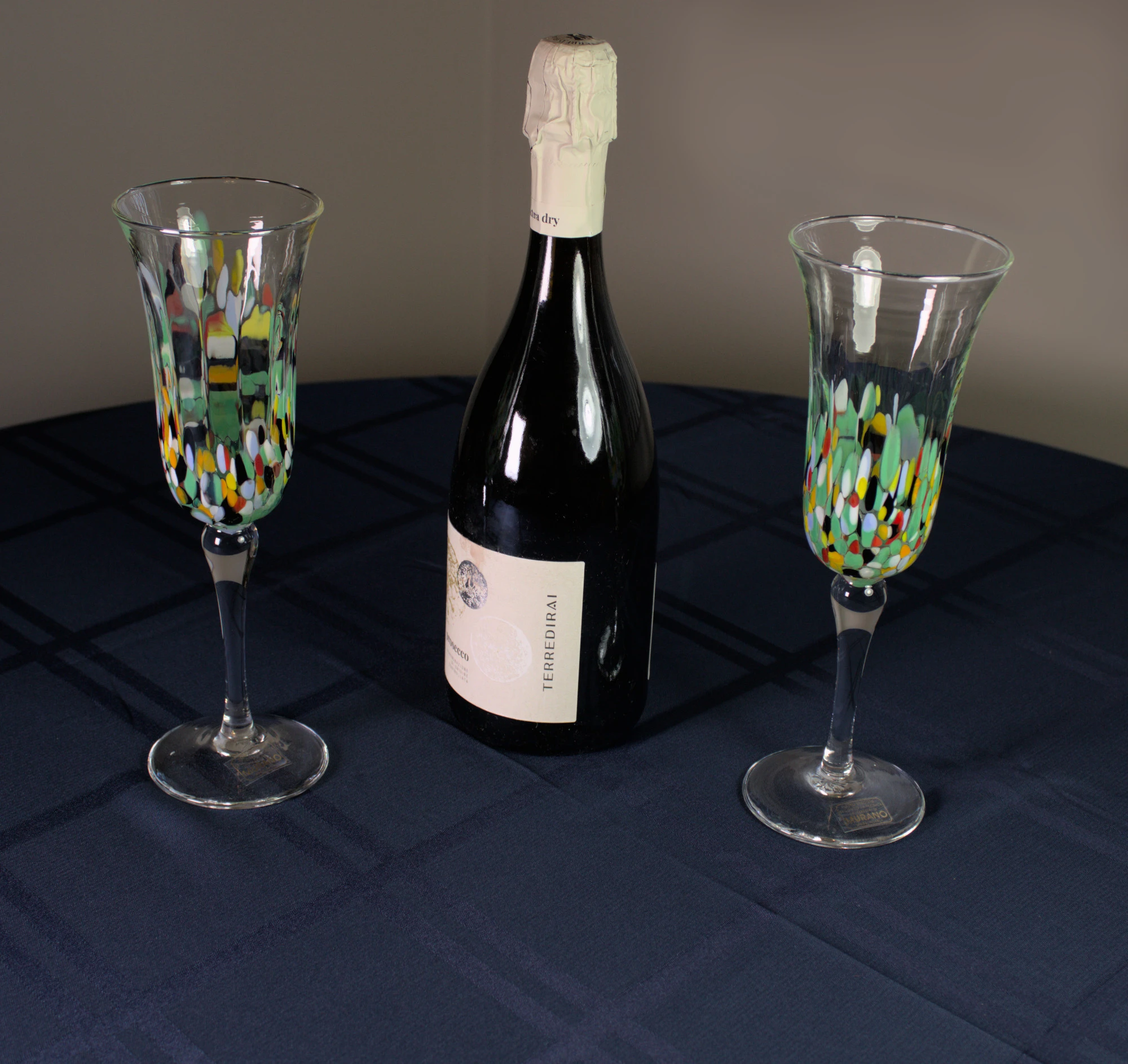 Champagne Flutes Venetian Multicolor