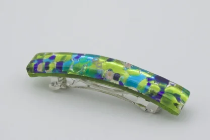 Lime and Silver Barrette