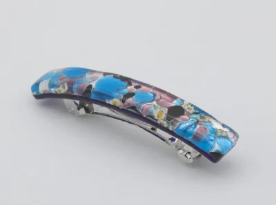 Murano silver and turquoise barrette