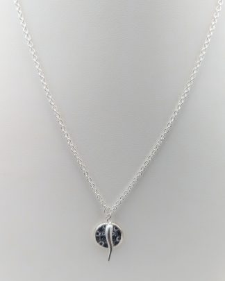 Silver Italian Horn and Millefiori Necklace