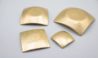 Murano gold confetti trays underside