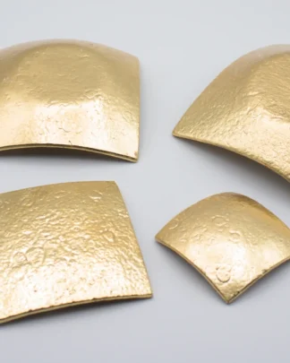 Murano gold confetti trays underside