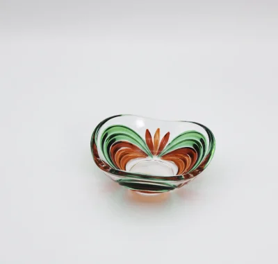 Mini Murano ring bowl in green, red and orange