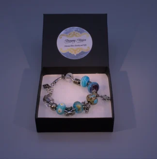 Venetian glass charm bracelet